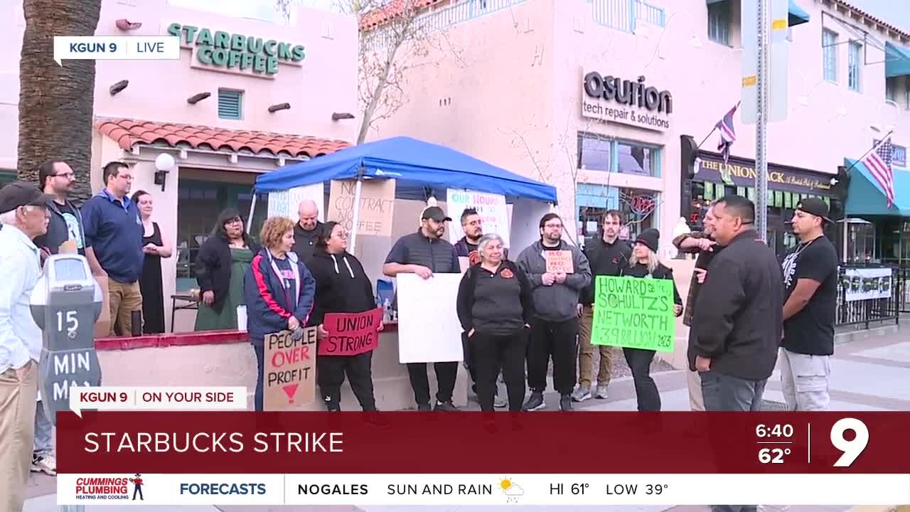 Starbucks workers picket Wednesday