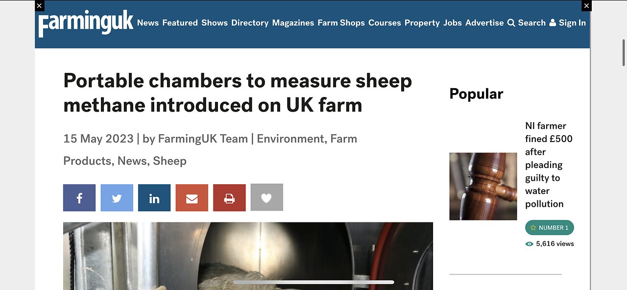 Sheep fart portable chambers now on a UK Farm! 7 English regions could run put of water by 2030?