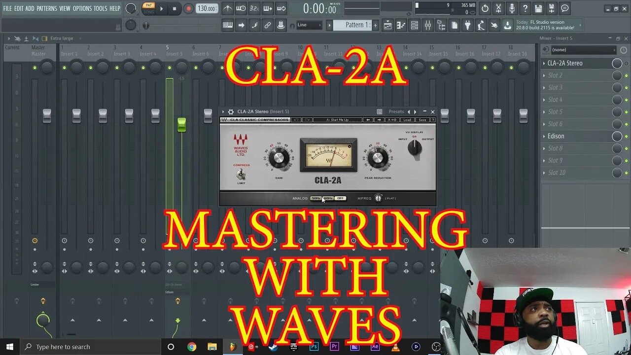 CLA 2A COMPRESSOR TUTORIAL WAVES PLUGINS MASTERING WIT WAVES INSTANT RESULTS BEATZ BY E DARK MATTERZ