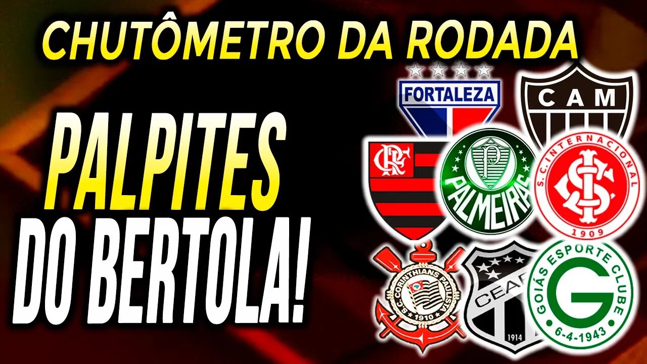 3ª RODADA do BRASILEIRÃO vem FORTE, e LOGICAMENTE tem os PITACOS do BERTOLA, CLARO!! VEM COMIGO!!