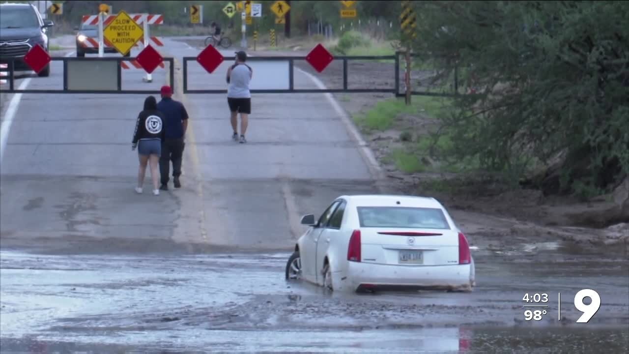 Roadway flooding in Pima County