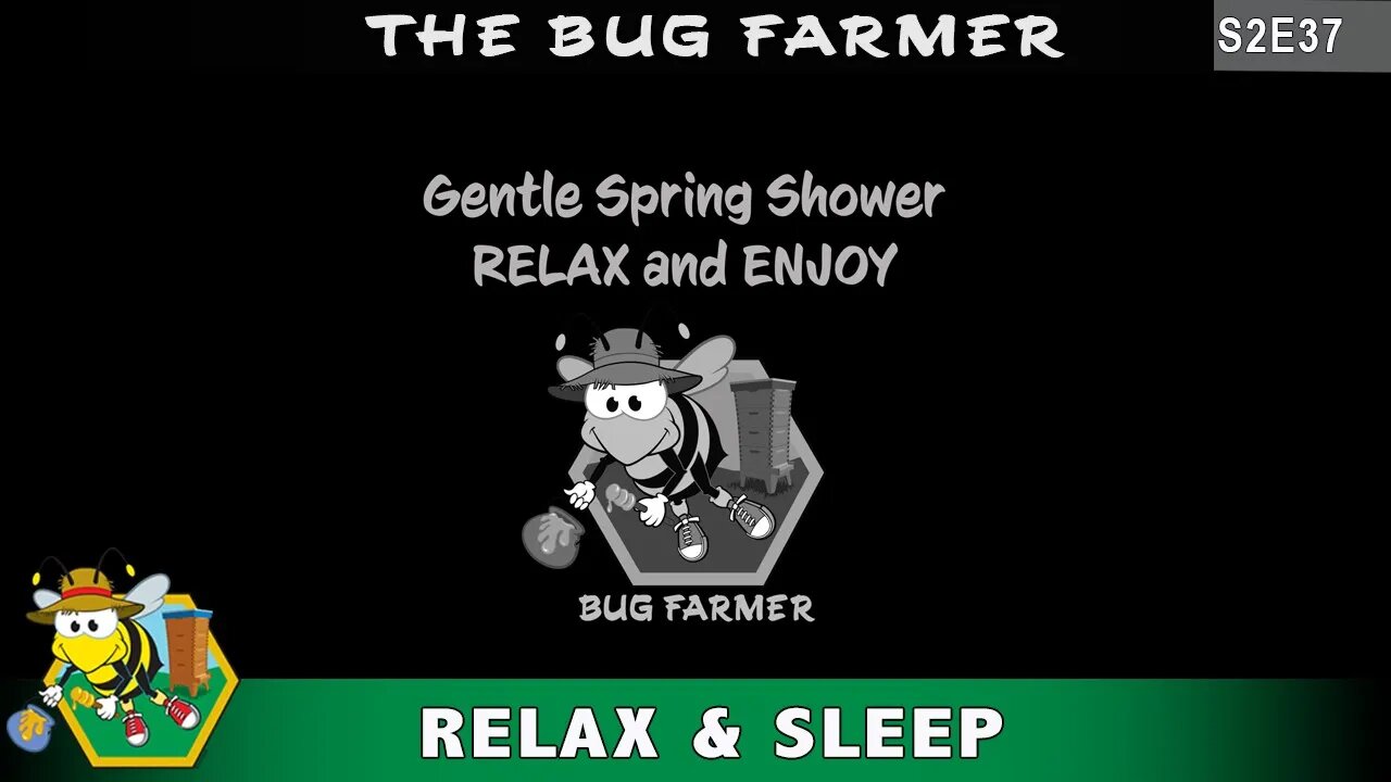 Spring Rain Black Screen -- A gentle springtime rainstorm to help you relax or sleep . Black Screen.