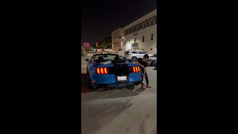 MUSTANG SHOOTS FLAMES— VIRAL