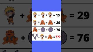 Quiz Matematico de Naruto Shippuden #shorts
