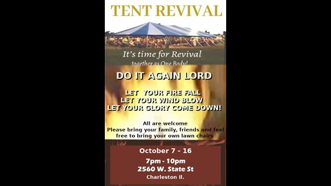 10-09-2022 New Wine Skin Tent Revival---- night 3 --:-- Light Into All The World
