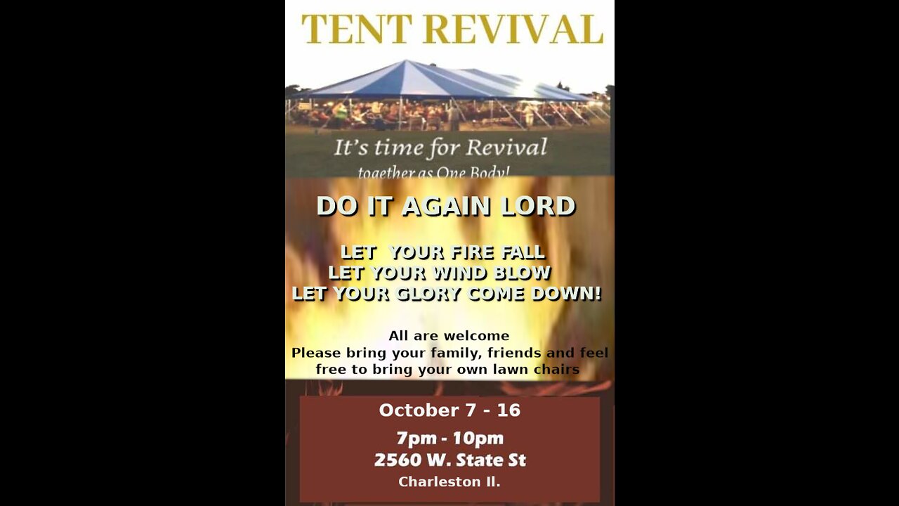 10-09-2022 New Wine Skin Tent Revival---- night 3 --:-- Light Into All The World