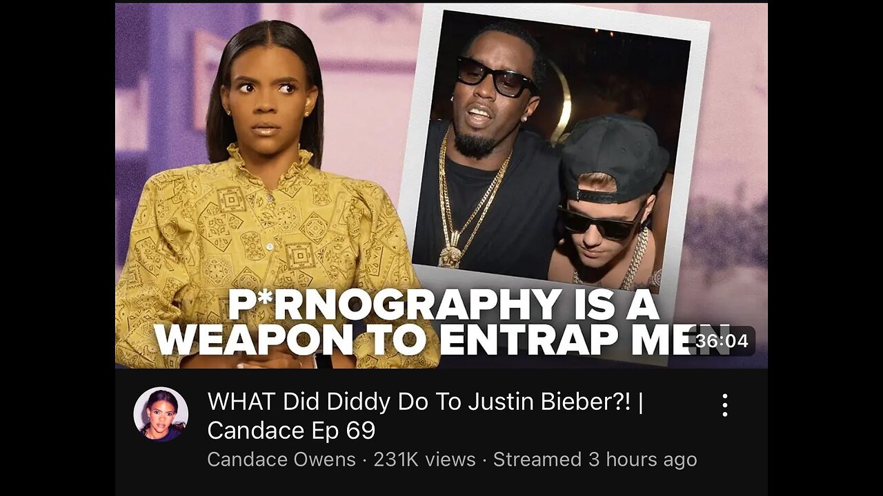Candace Owens- What did Diddy do to Justin Bieber?