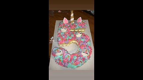 Fiancés made number cake