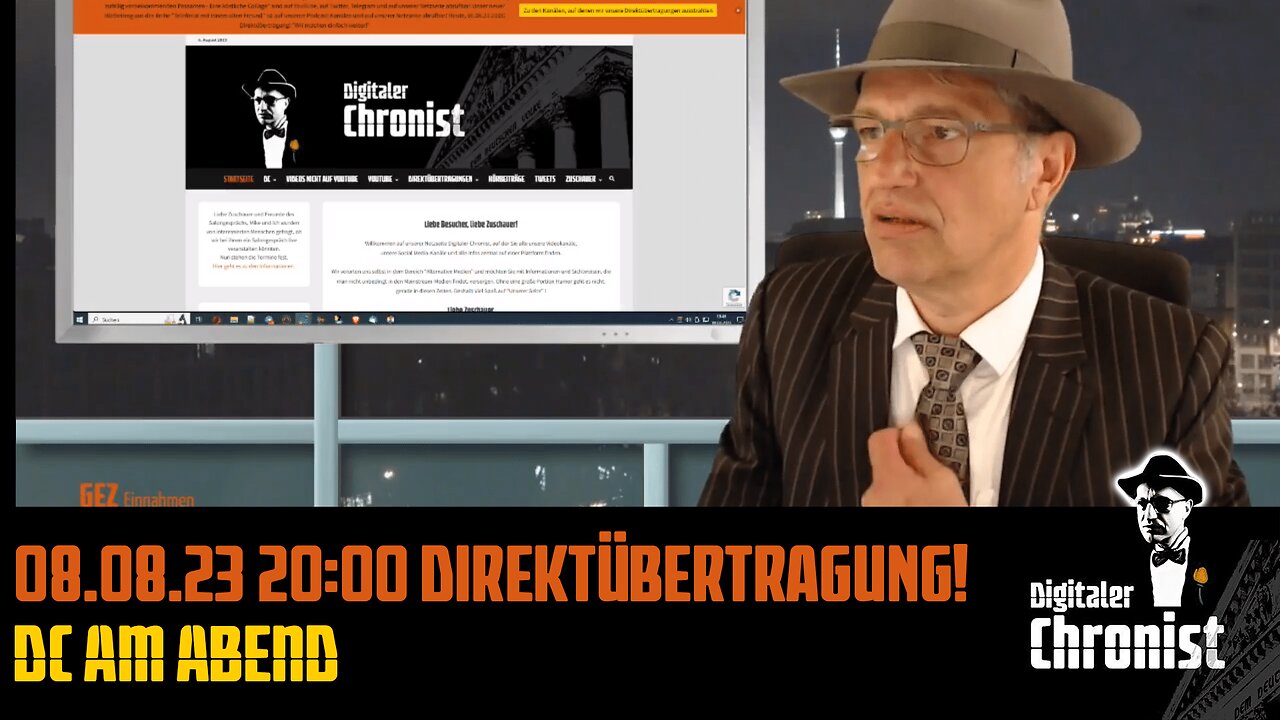 Aufzeichnung vom 08.08.23 Direktübertragung! DC am Abend