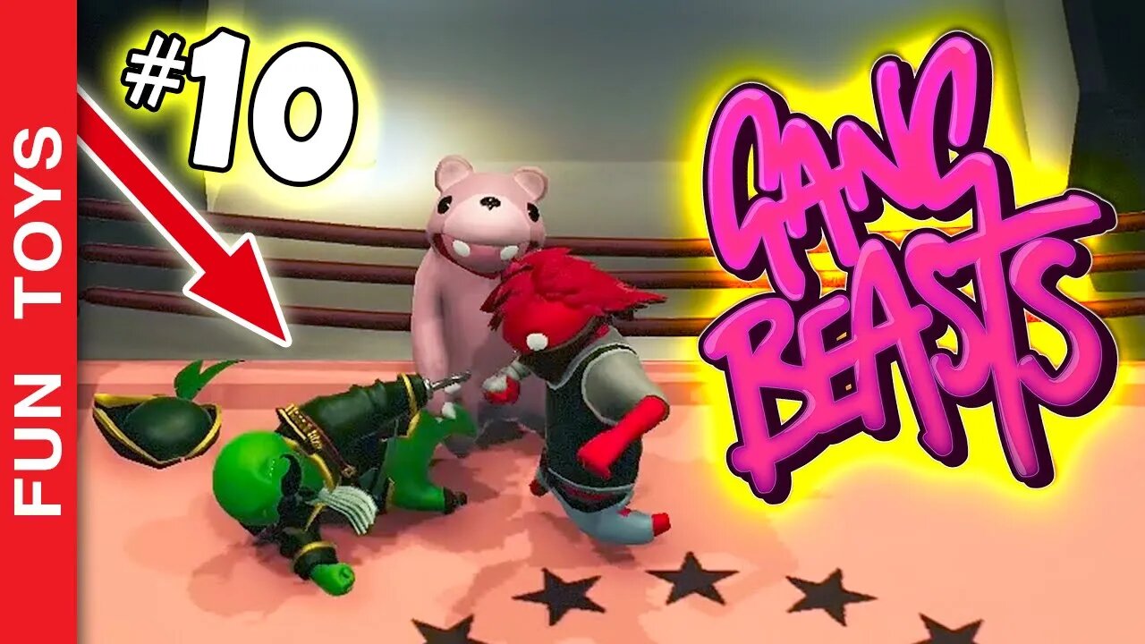 Gang Beasts #10 💥 Luta Livre neste Batalha em Família muito engraçado! Quem ganha? 💥 Gameplay PT-BR