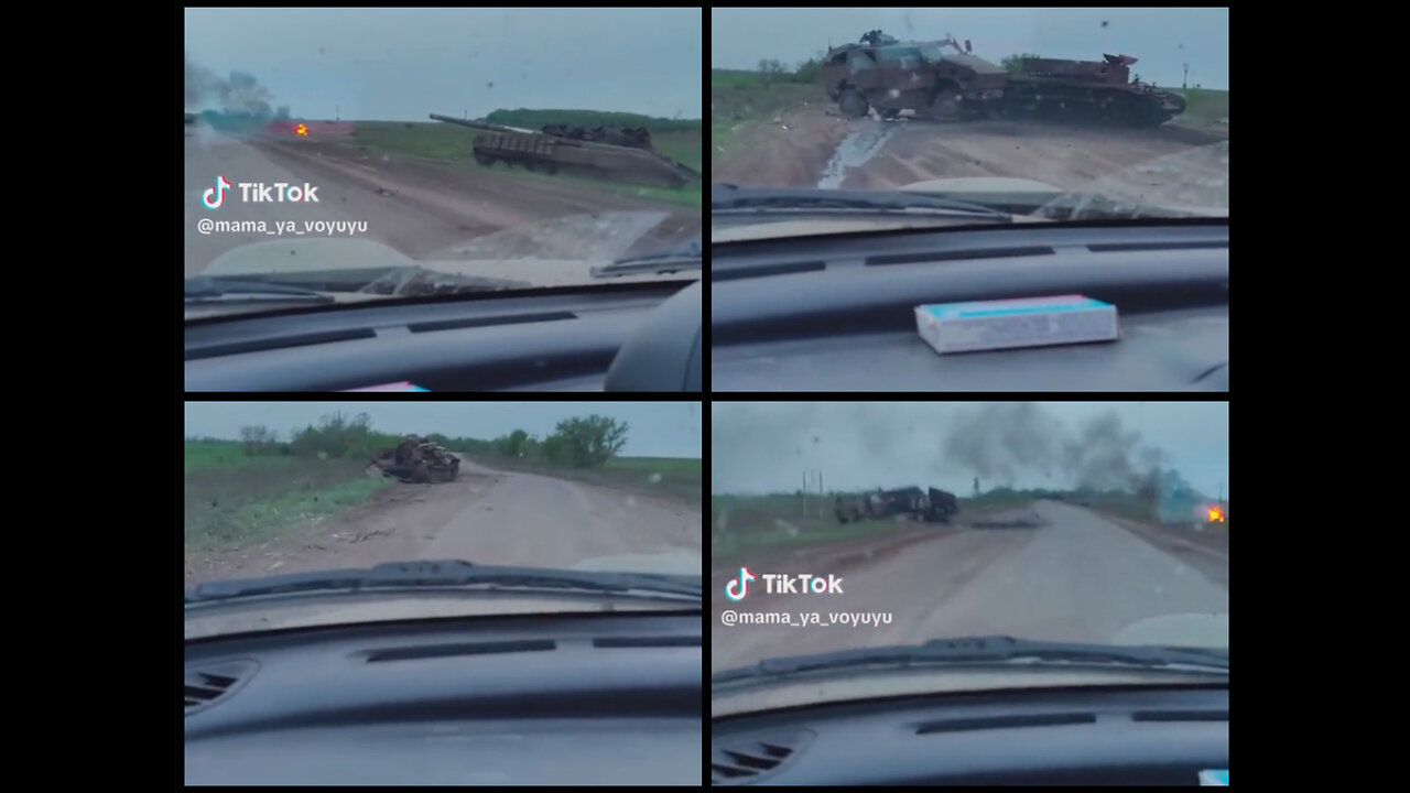 Bakhmut to Ivankovskoye: On road we see destroyed Ukrainian military hardware