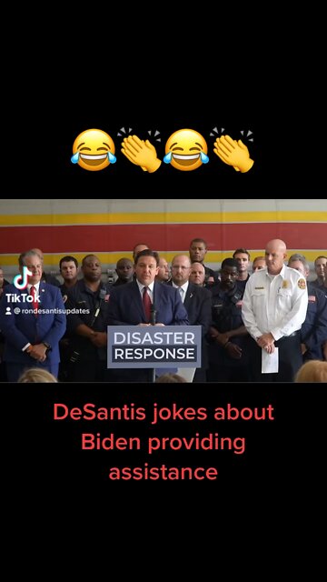 Governor DeSantis jokes Florida doesn’t want to have to rely on Biden for assistance 😂👏