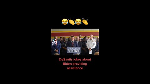 Governor DeSantis jokes Florida doesn’t want to have to rely on Biden for assistance 😂👏