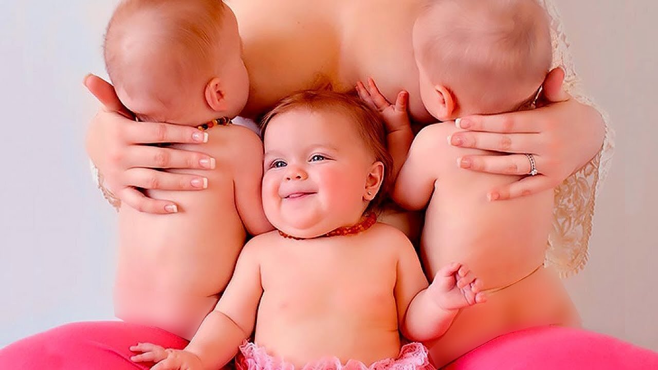 When You Have Triplets Babies: So Busy - So Funny Cute |Baby Video