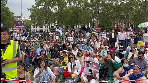 PTI UK protest hosted by PTI London outside the Houses of Parliament, London.