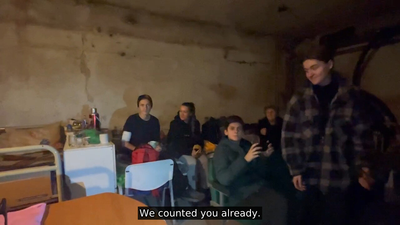 Mariupol: Russian aid workers visit hospital basement where city residents have taken shelter