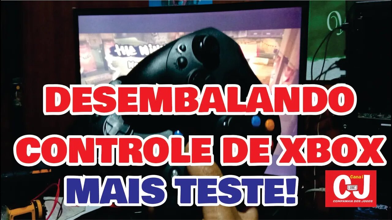 Desembalando controle de XBOX Clássico e mais teste!