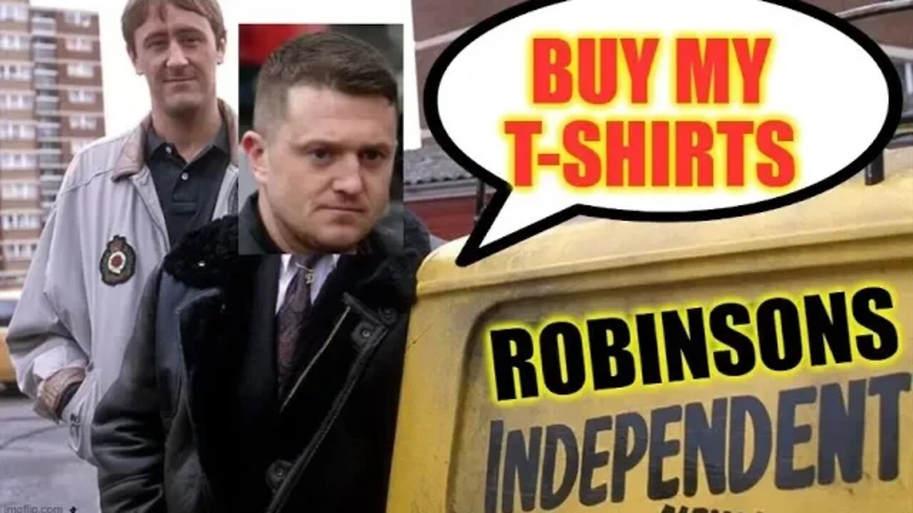 🙈 Tommy Robinson Falls On Hard Times & Resorts To Selling Cheap T-Shirts Like Del Boy 🙈