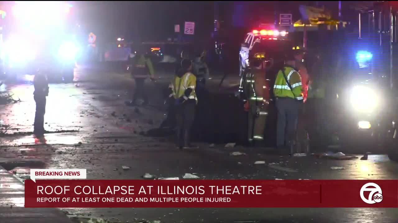 Roof collapse at Illinois theater