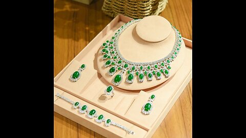 GODKI 4PCS Luxury Green purple Mixed Big Statement Jewelry set For Women Wedding Cubic Zircon