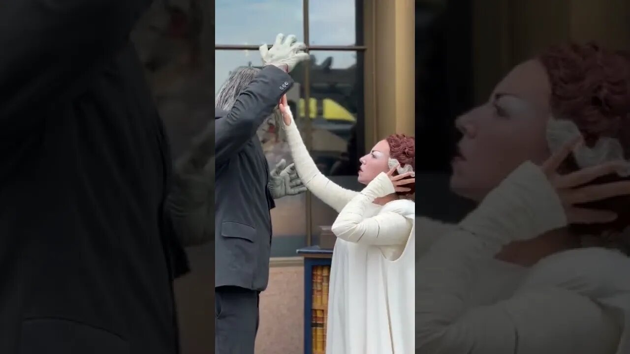 This magic moment with Frankenstein and The Bride - Universal Studios Hollywood