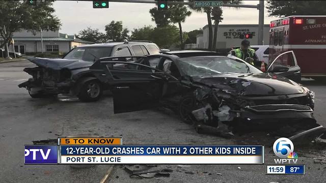 12-year-old crashes car in Port St. Lucie