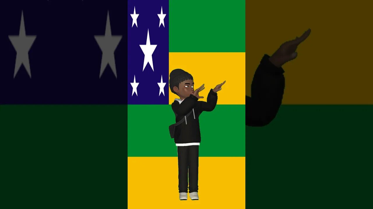 Vídeo de Animação - Avatar dançando na frente da bandeira de Sergipe #shorts