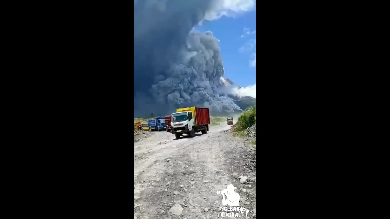 Island of Java Indonesia eruption