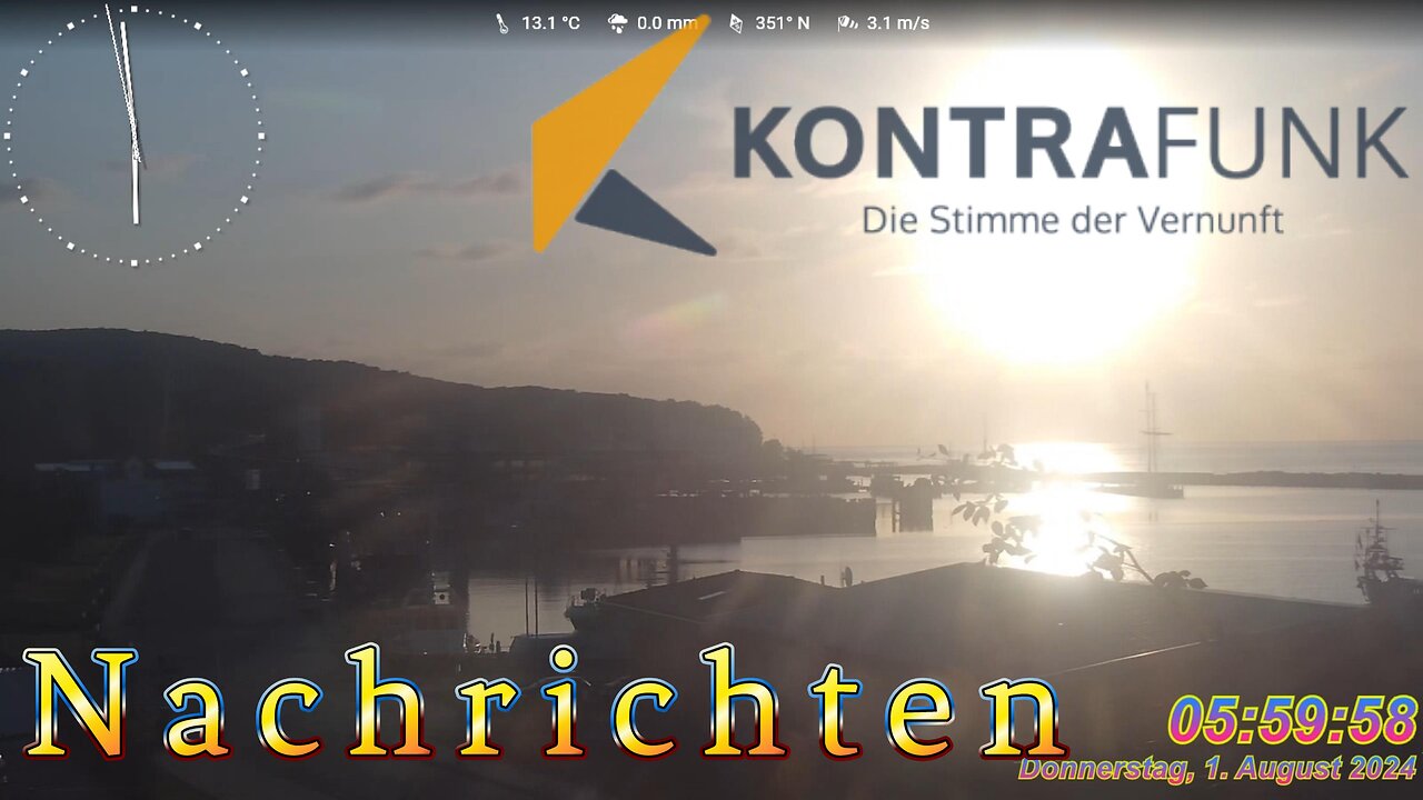 Nachrichten im Kontrafunk 01.08.2024 - 06:00 Uhr #glaubewenig, #hinterfragealles, #denkeselbst