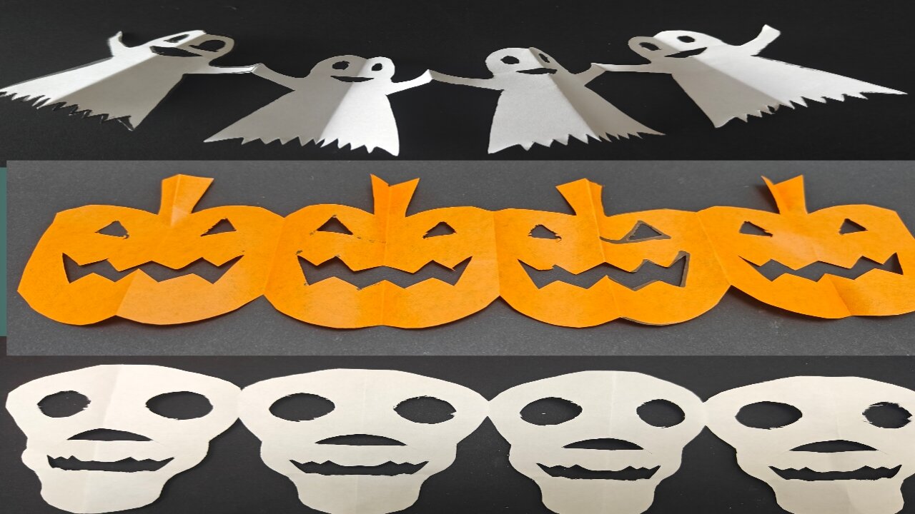 3 in 1 Halloween 👻🎃💀 Paper Craft | Easy creepy paper craft @Adyscraftclub