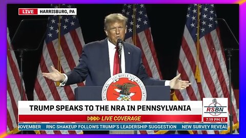 PRESIDENT TRUMP ADDRESSES NRA MEMBERS IN HARRISBURG, PA - FEB 9, 2024