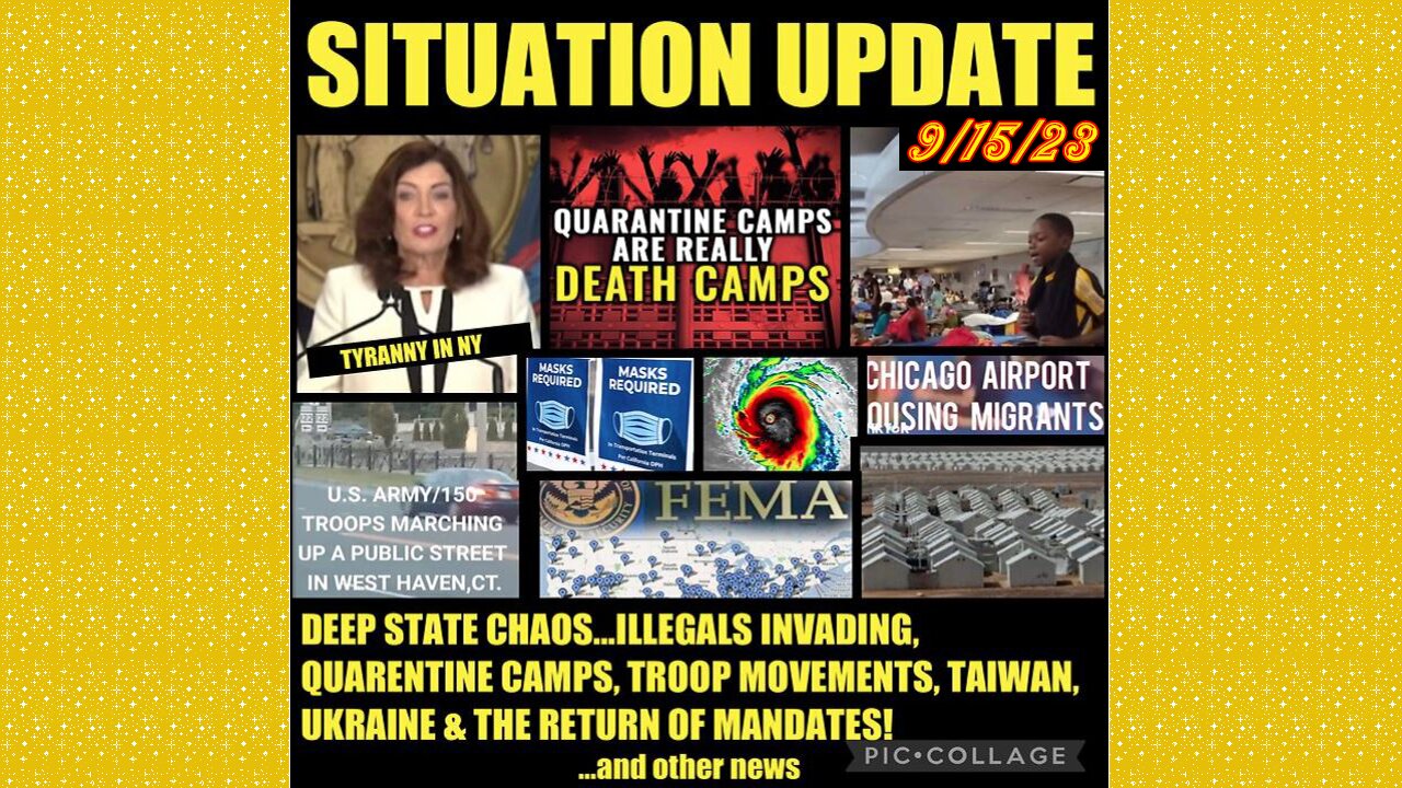 SITUATION UPDATE 9/15/23 - Biden Impeachment Evidence, Taiwan-Chinese Bombers/Fighters Approaching