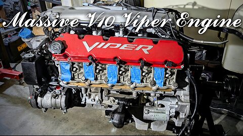 Getting a massive V10 on an engine stand