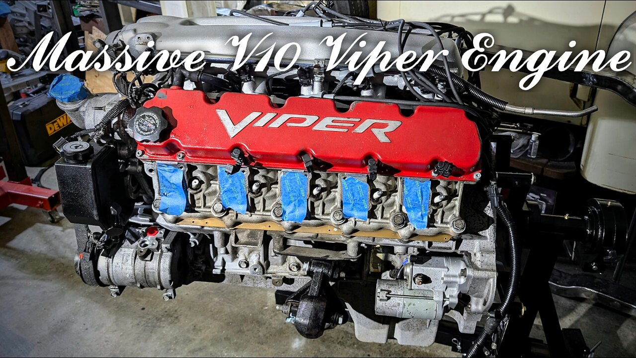 Getting a massive V10 on an engine stand
