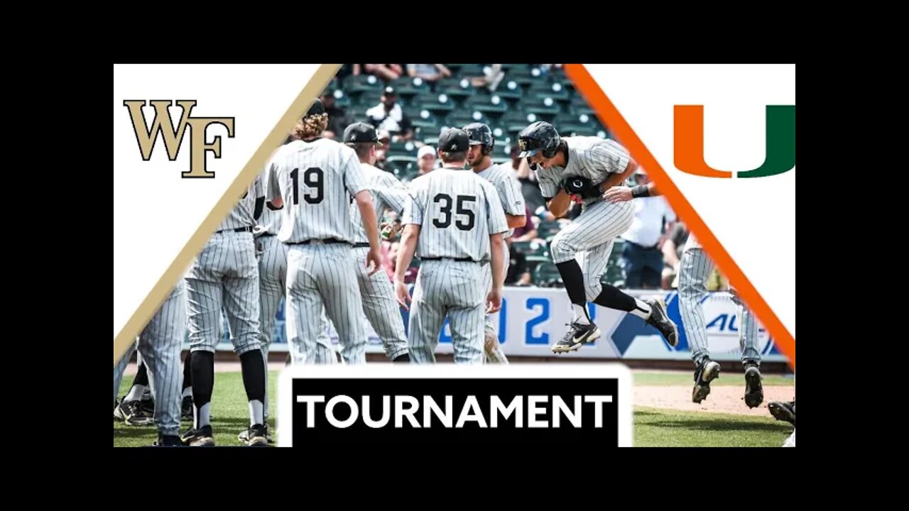 Wake Forest vs #9 Miami ACC Tournament | 2022 College Baseball Highlights