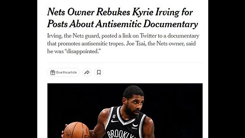 Now THEY are after Kyrie Irving like Kanye(Ye)!!!!!!!!!!!