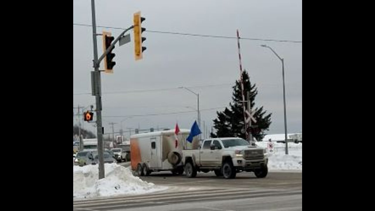 Freedom Convoy Leaves Sault Ste Marie, On JAN 28 2022