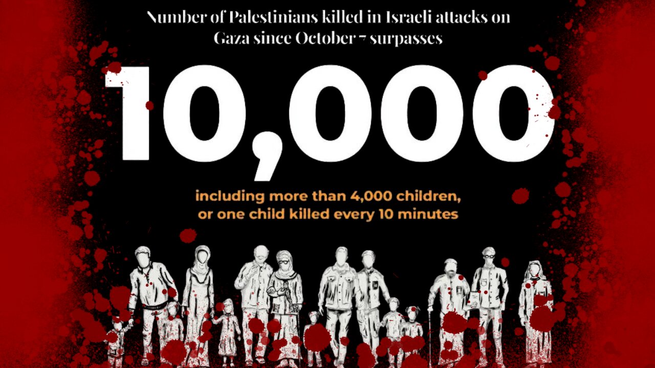 More than 10,000 Palestinians killed in Israeli attacks on Gaza. #israel #palestine #gaza #conflict