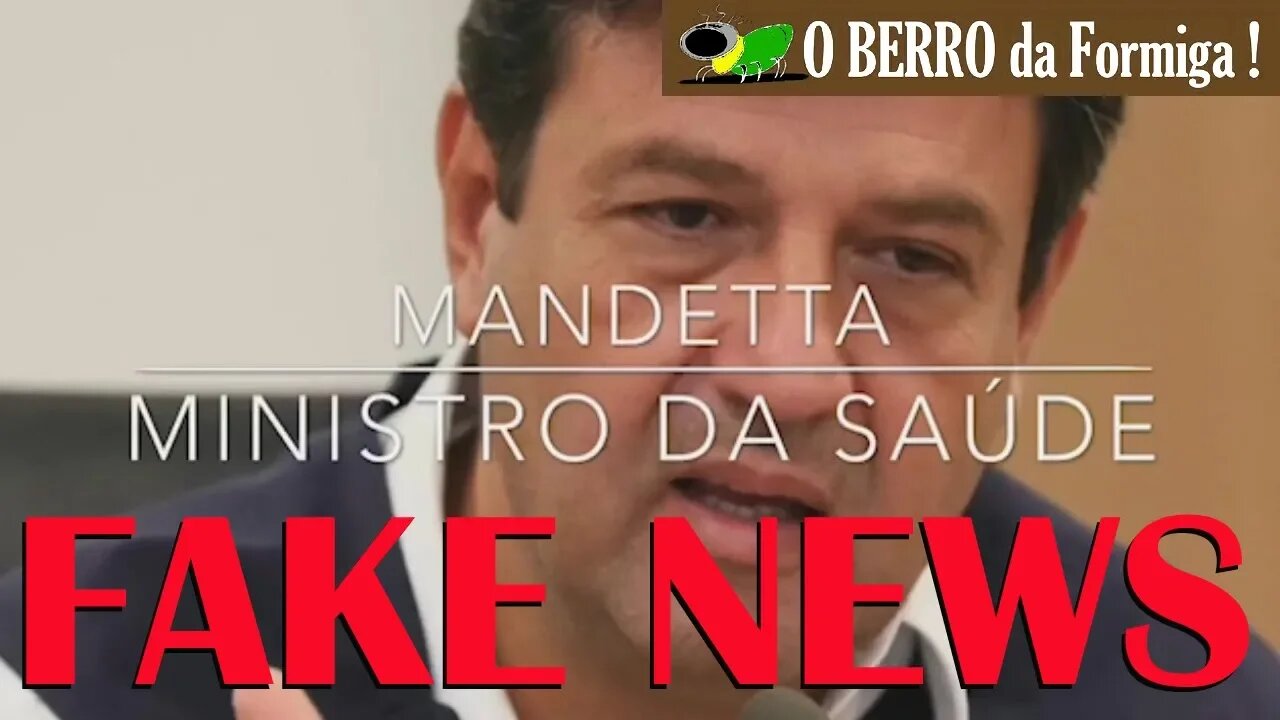 É FALSO o Áudio do Ministro Mandetta da Saúde!