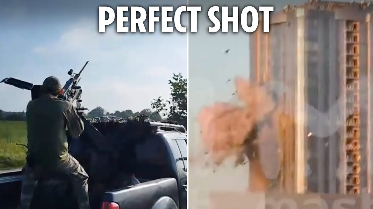 Incredible moment Ukrainians shoot down incoming Russian cruise missile as Putin blitz rocks Kyiv