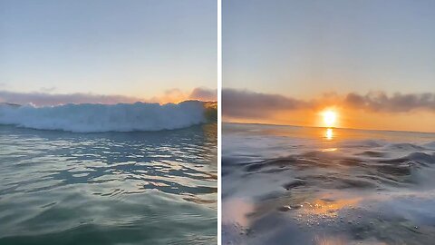 What it looks to duck under a wave in the beautiful ocean