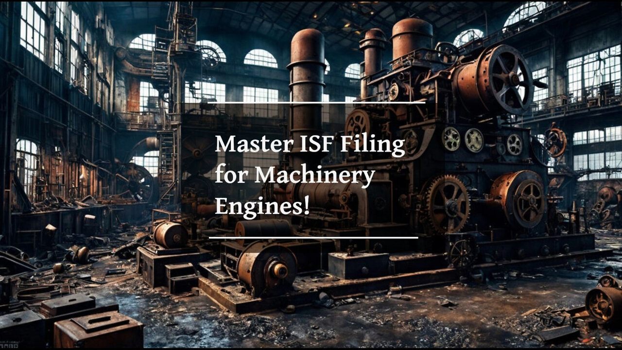 Mastering the Art of ISF Filing: Machinery and Engines Edition