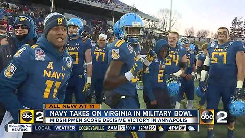 Abey's 5 touchdowns help Navy beat Virginia 49-7 in Military Bowl