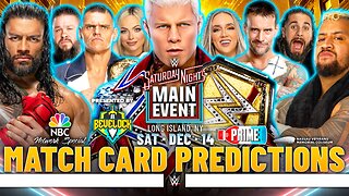 WWE Saturday Night's Main Event 2024 - Match Card Predictions | Bevelock