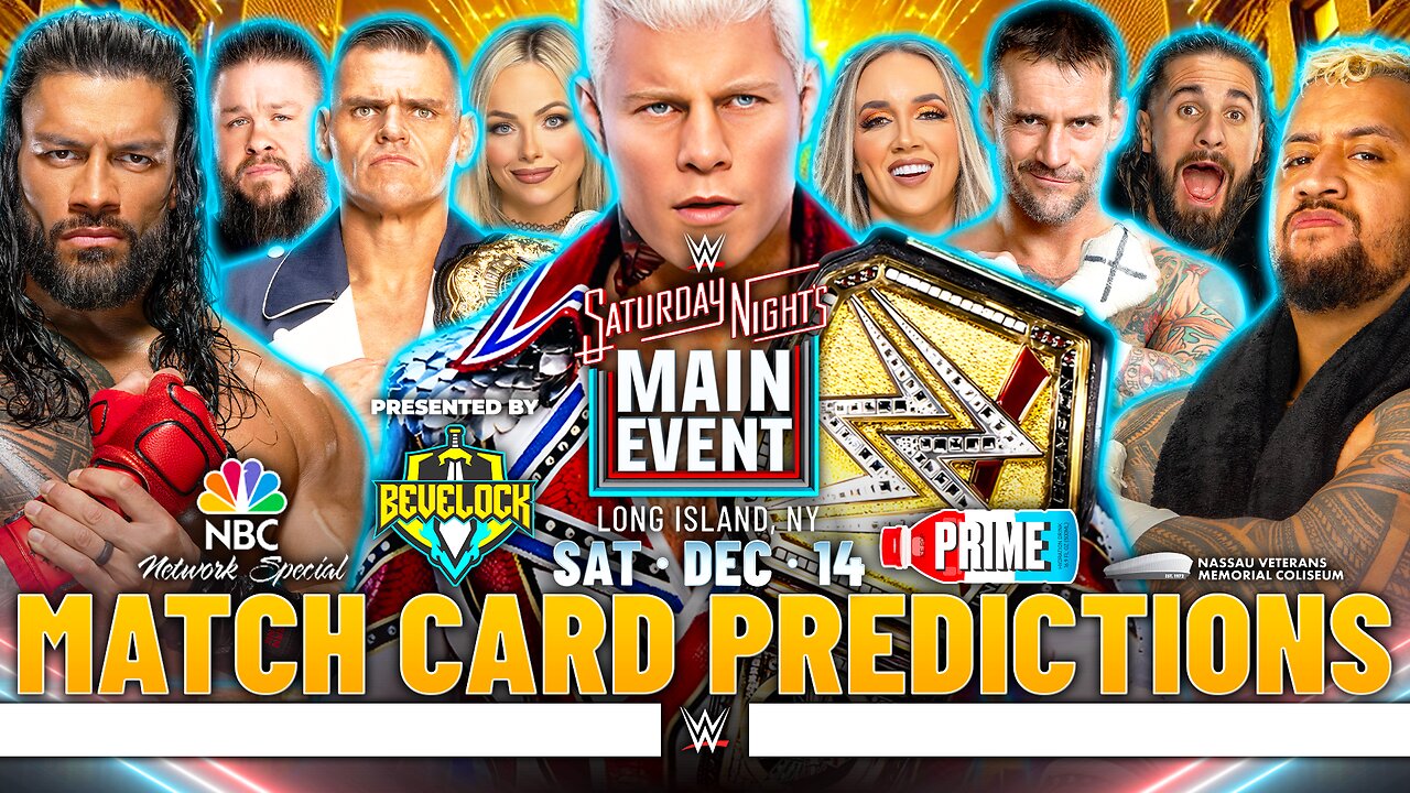 WWE Saturday Night's Main Event 2024 - Match Card Predictions | Bevelock