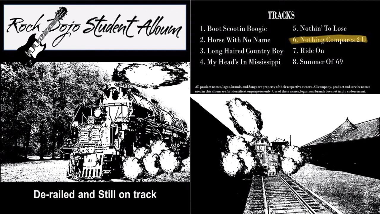 Rock Dojo StudentAlbum #7 “Derailed and Still on Track”: Nothing compares 2 U (Prince Cover) Track 6