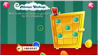 Candy Crush Milestone Challenge for Level 4000 Tutorial, with a solve for the upper left dot level.