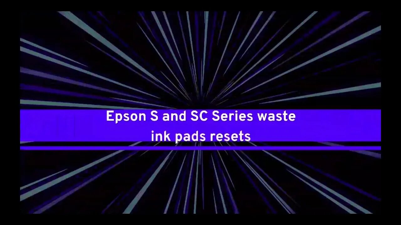 Epson S and SC Series Waste Ink Pads Error