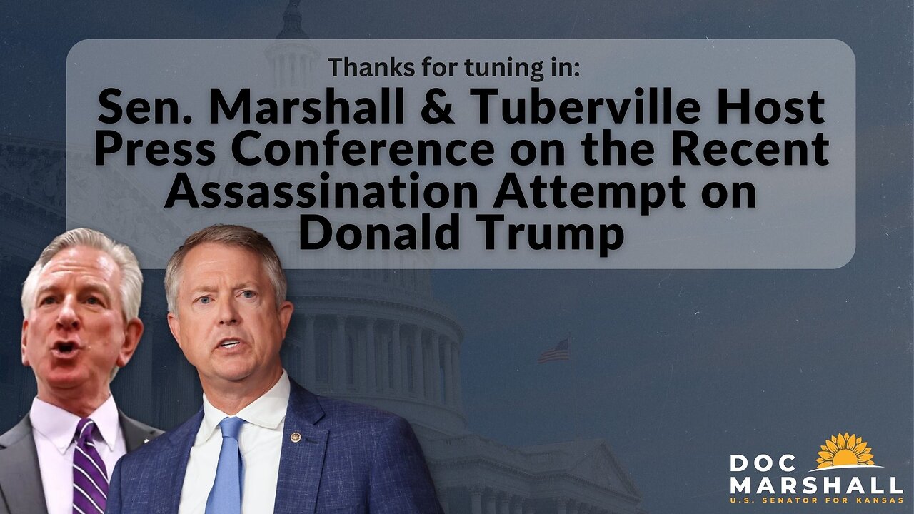 Sen. Marshall & Tuberville Host Press Conference on the Second Assassination Attempt on Donald Trump