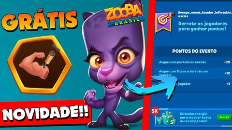 MÚSCULOS INFLÁVEIS GRÁTIS E MAIS PONTOS NOS EVENTOS! ZOOBA: Jogo de Batalha Animal